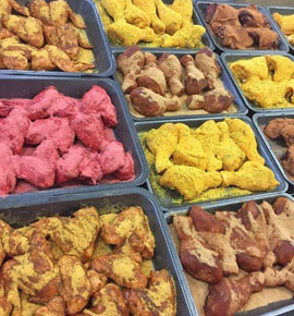 BBQ ready ribs and wings