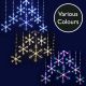 1.2m x 1.2m Christmas Snowflake LED Curtain Lights - Colour choices