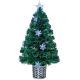 Fibre Optic & LED snowflake Christmas Tree - 2.6ft