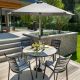Hartman Aurora 4 Seat Round Dining Table with Parasol