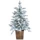 Flocked Potted Table Top Artificial Christmas Tree