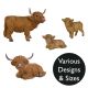 Vivid Arts Real Life Highland Cattle - Design Choice